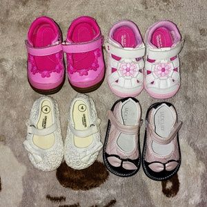 Used Bundle of 4 Girl's sz 4 Shoes